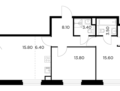 3-комнатная квартира, 73&nbsp;м²