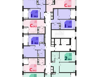 1-к. квартира, 41 м²