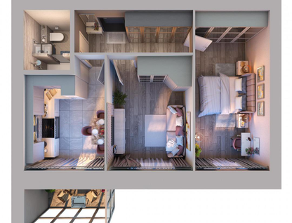 2-к. квартира, 53&nbsp;м²