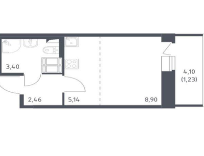 Студия, 22&nbsp;м²