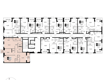 4-к. квартира, 93&nbsp;м²