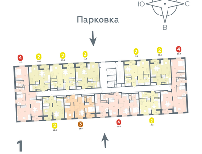 4-к. квартира, 94 м²