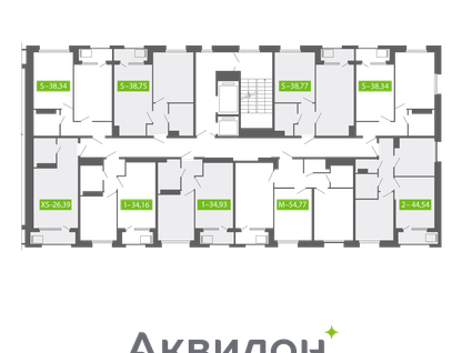 1-к. квартира, 34&nbsp;м²