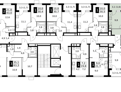 1-к. квартира, 36&nbsp;м²