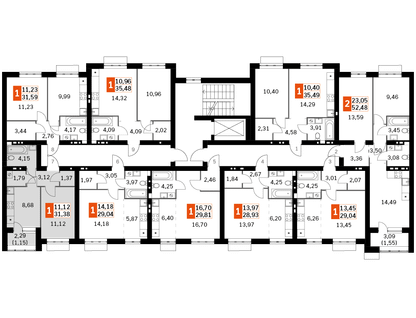 1-к. квартира, 31&nbsp;м²