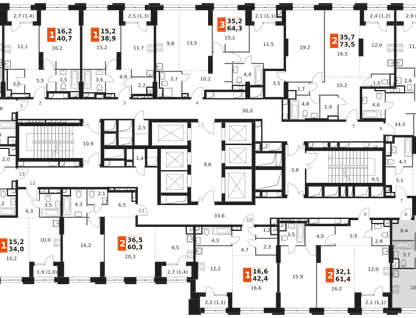 2-к. квартира, 56&nbsp;м²