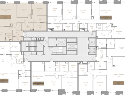 3-к. квартира, 111 м²