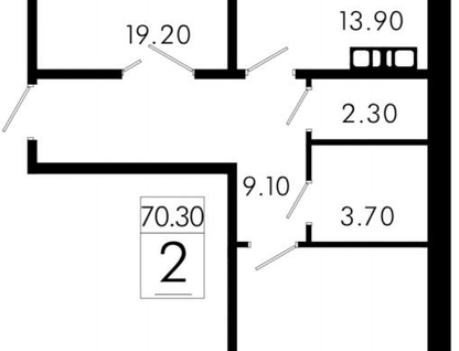2-к. квартира, 70,1&nbsp;м²