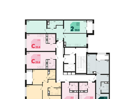 Студия, 46&nbsp;м²