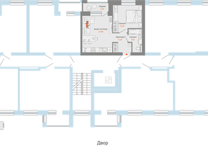 2-к. квартира, 40&nbsp;м²
