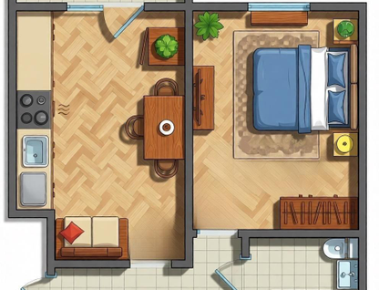 1-к. квартира, 34&nbsp;м²