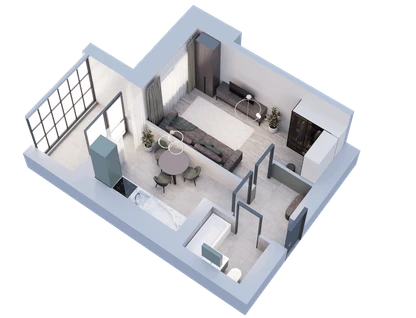 1-к. квартира, 31,8&nbsp;м²