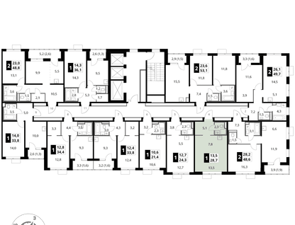 Студия, 28&nbsp;м²