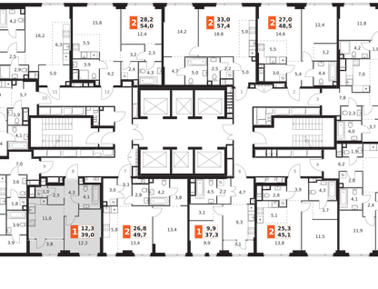 1-к. квартира, 39&nbsp;м²