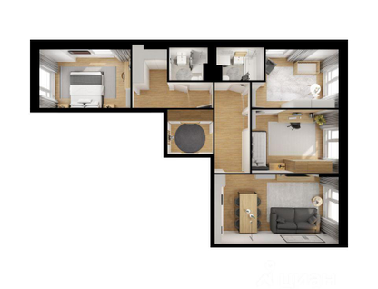 3-к. квартира, 95,1&nbsp;м²