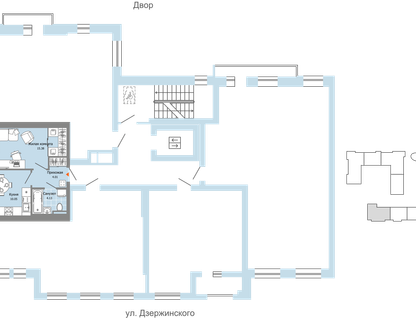 1-к. квартира, 34&nbsp;м²