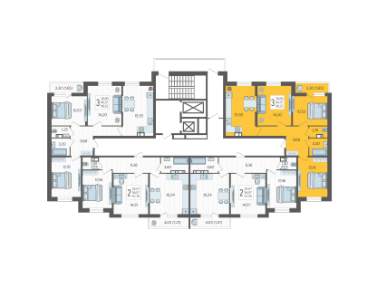 3-к. квартира, 68&nbsp;м²