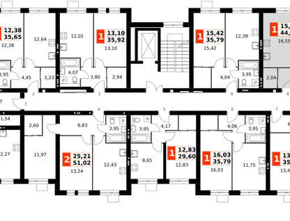 1-к. квартира, 44&nbsp;м²