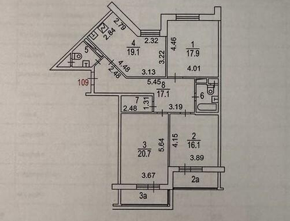3-к. квартира, 101,3 м²