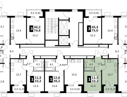 1-к. квартира, 33 м²