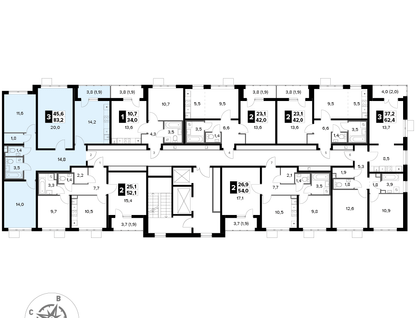 3-к. квартира, 83&nbsp;м²