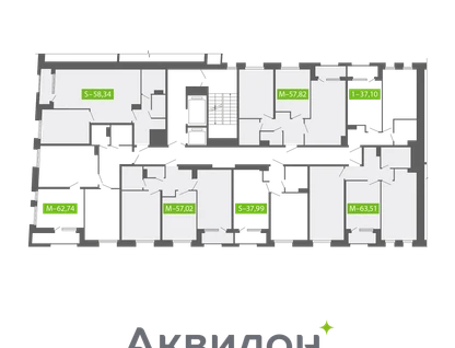 Студия, 57&nbsp;м²