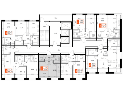 1-к. квартира, 35&nbsp;м²