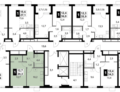 1-к. квартира, 34 м²