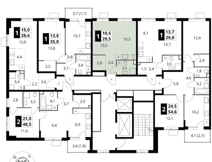 Студия, 29 м²