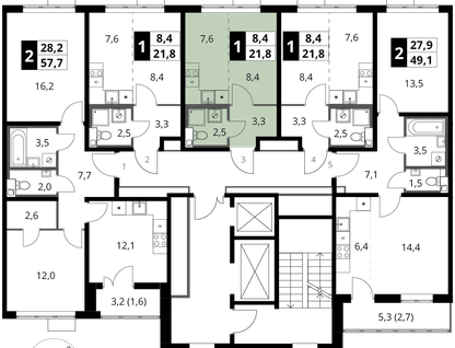 Студия, 21&nbsp;м²