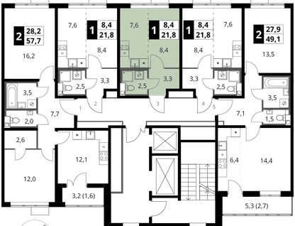 Студия, 21&nbsp;м²
