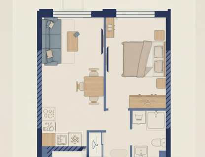 2-к. квартира, 34,7&nbsp;м²