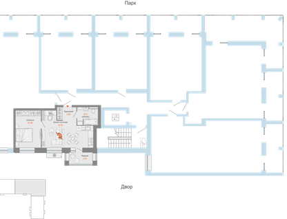 2-к. квартира, 45&nbsp;м²