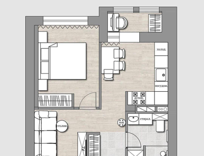 1-к. квартира, 35 м²