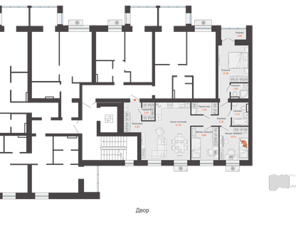 4-к. квартира, 88&nbsp;м²