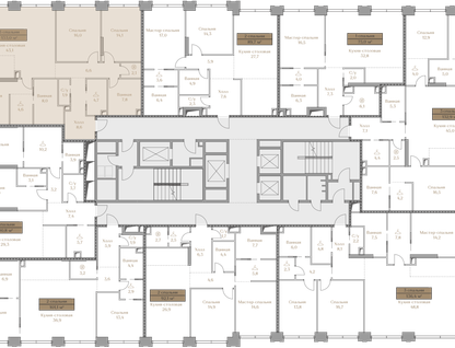 3-к. квартира, 133&nbsp;м²