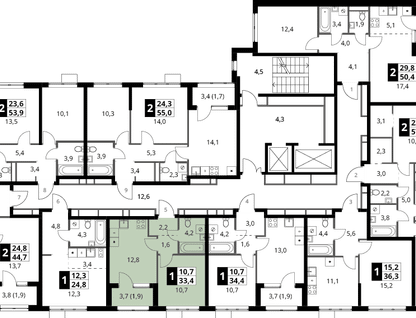 1-к. квартира, 33 м²