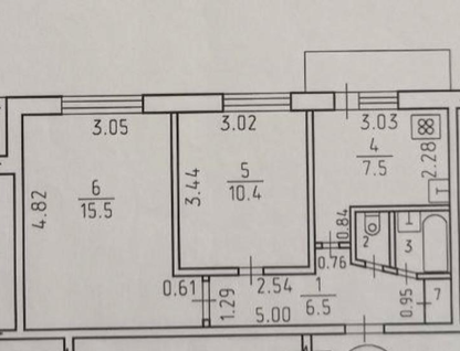 2-к. квартира, 43,2&nbsp;м²