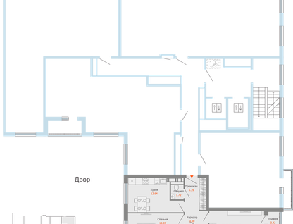 2-к. квартира, 58 м²