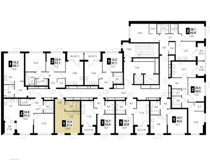 Студия, 27 м²