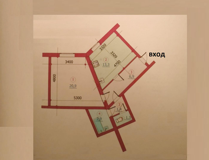 1-к. квартира, 46,7&nbsp;м²