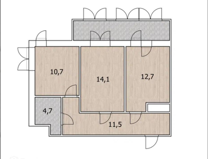 2-к. квартира, 53&nbsp;м²