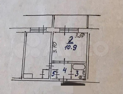1-к. квартира, 30,7&nbsp;м²