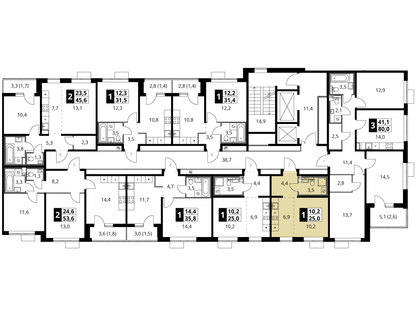 Студия, 25&nbsp;м²