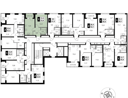 1-к. квартира, 33 м²