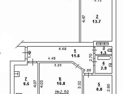 3-к. квартира, 64&nbsp;м²