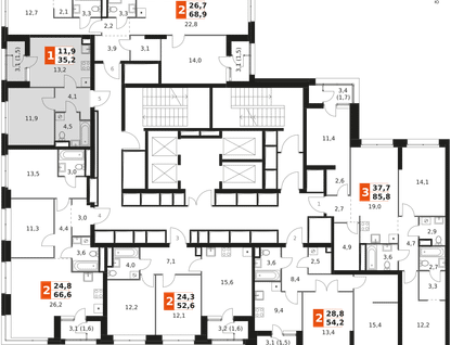 1-к. квартира, 35&nbsp;м²