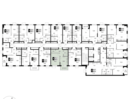 1-к. квартира, 38 м²