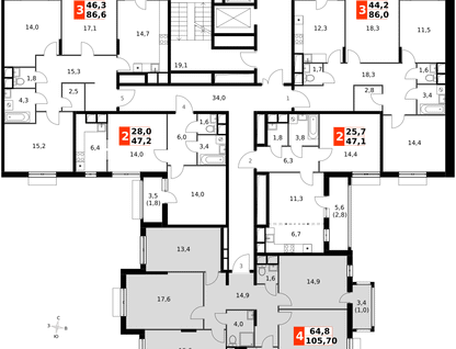 4-к. квартира, 105&nbsp;м²