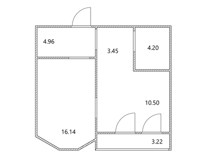 1-к. квартира, 40,9&nbsp;м²